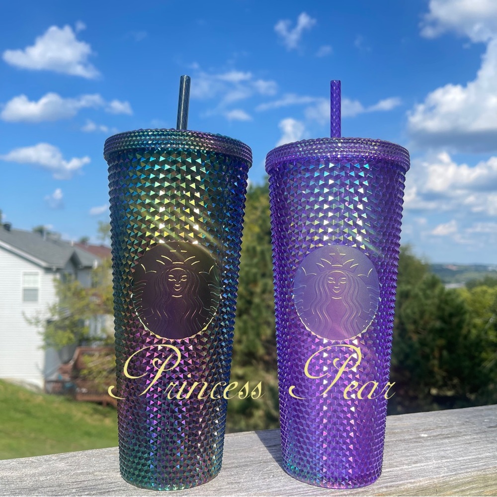 Starbucks Purple Oil Slick & Mango studded Tumbler